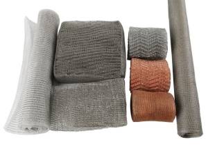 Knitted mesh rolls made of different materials
