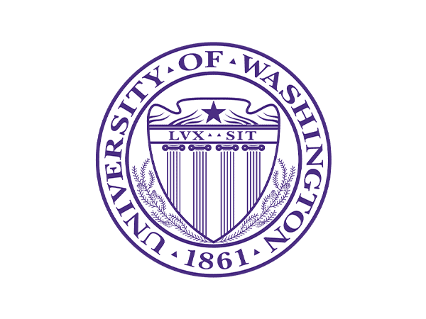 Das Schul abzeichen der University of Washington in den Vereinigten Staaten