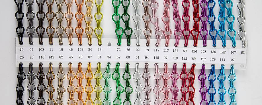 Boegger chain link curtain color card