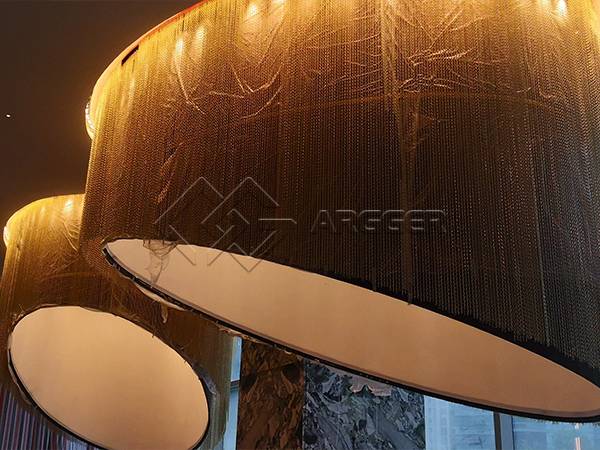 Lampe Dekoration Kettenglied Vorhang Baustelle in Chengdu W Hotel.