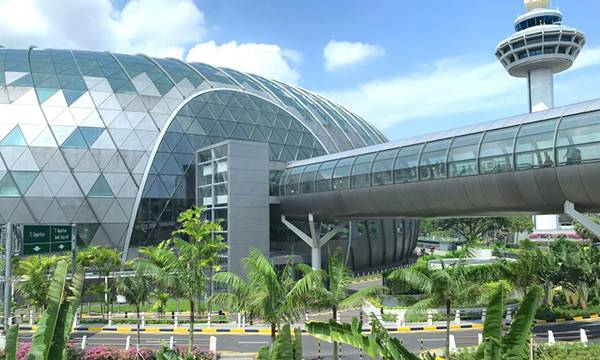 Foto do Aeroporto Changi de Singapura.