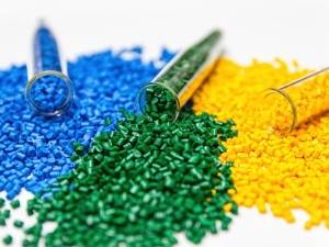 Polymer partikel in verschiedenen Farben